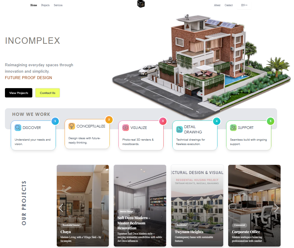 INCOMPLEX - Architectural Firm Website